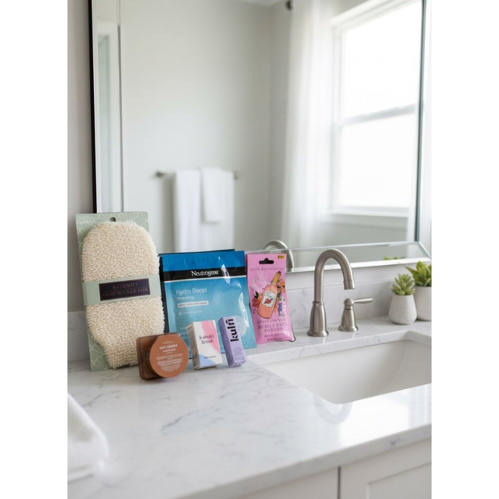 New Bath & Beauty Self-Care Gift Set 6-Piece Lot Includes Neutrogena Hydro Boost